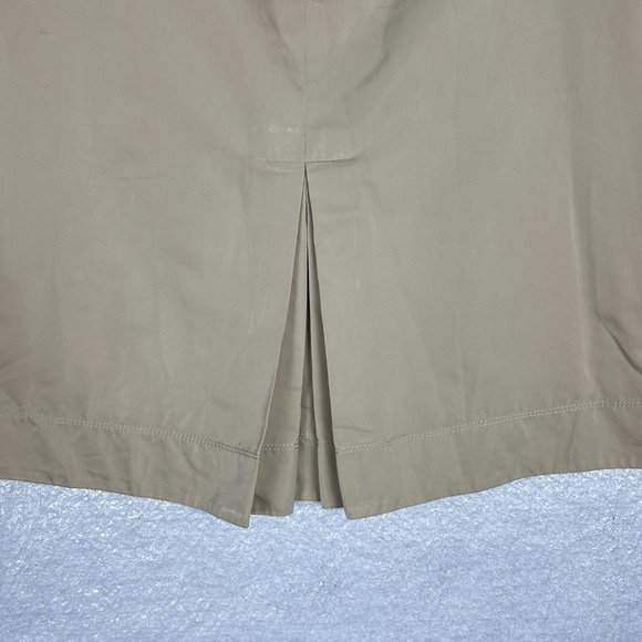 Lida Baday Skirt Womens 10 Tan Silk‎ Blend Pleated Lined Back Slit Officecore - Picture 6 of 15